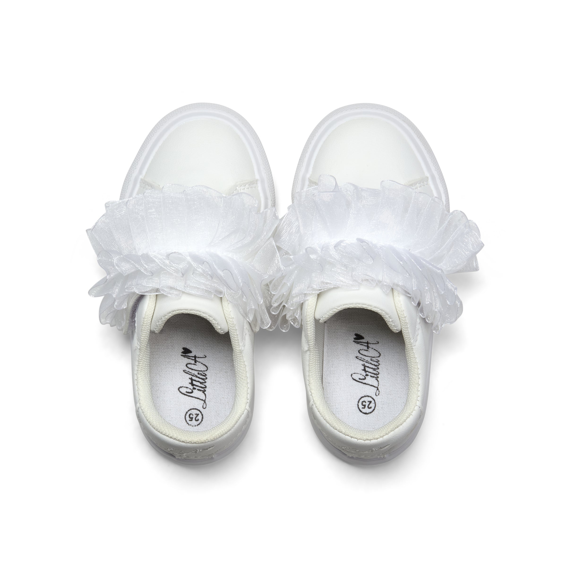 PREORDER SS26 Little A TULLY White Tulle Trainers
