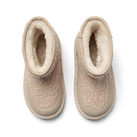 Little A Girls TEDDIE Beige Boucle Boots