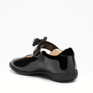 Lelli Kelly ERIN Black Patent Leather Multicoloured Bow School Shoes