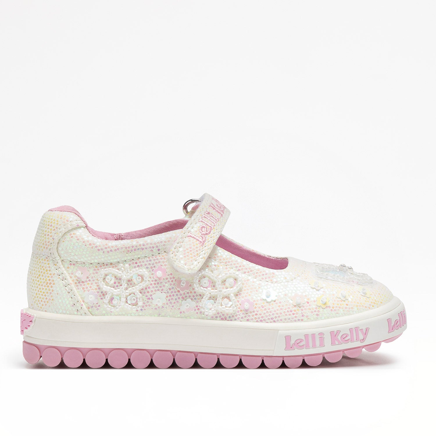 SS26 Lelli Kelly White Butterfly Floral Shoes