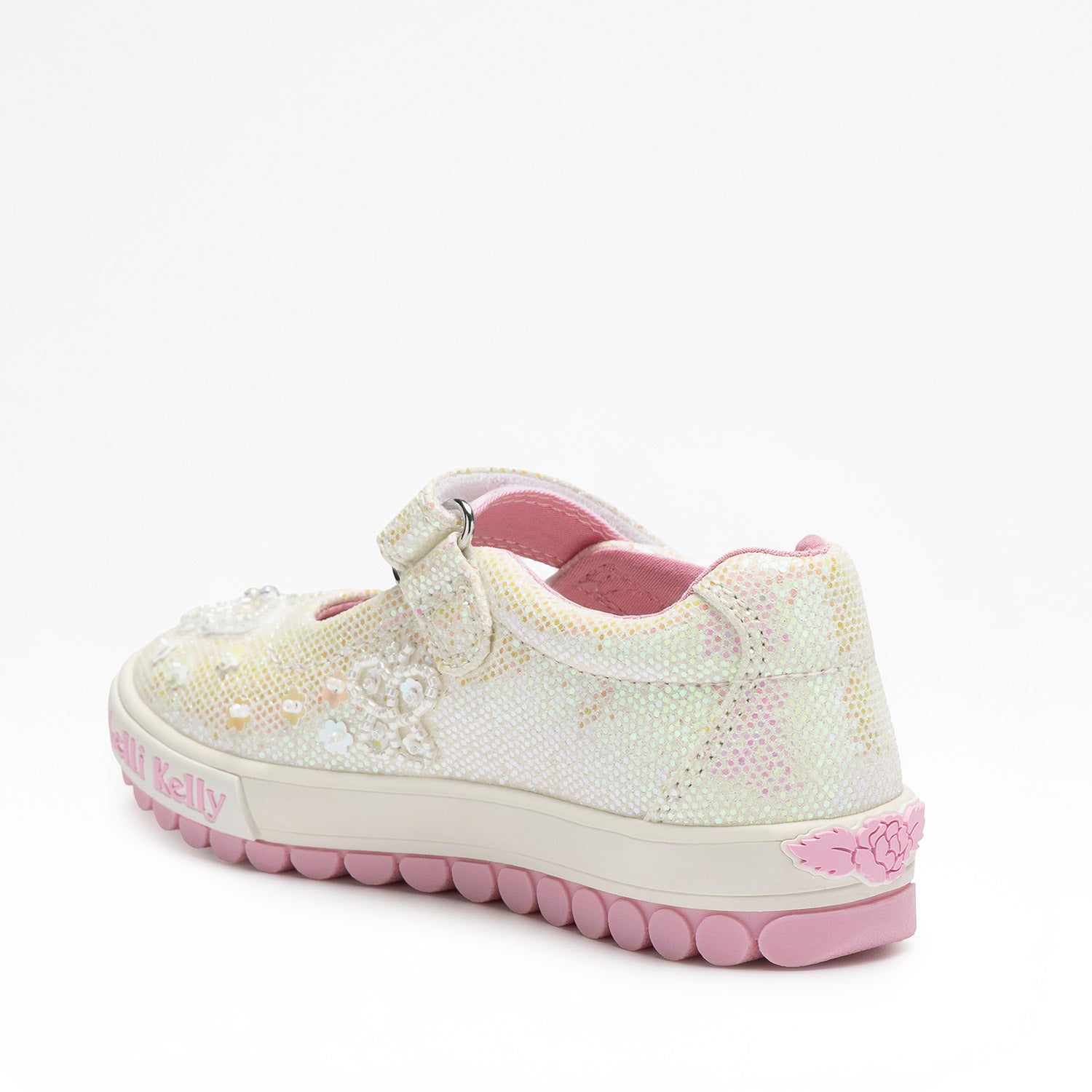 SS26 Lelli Kelly White Butterfly Floral Shoes