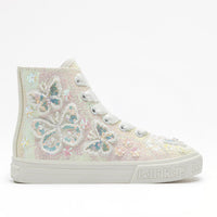 SS26 Lelli Kelly White Butterfly Floral Hi Tops