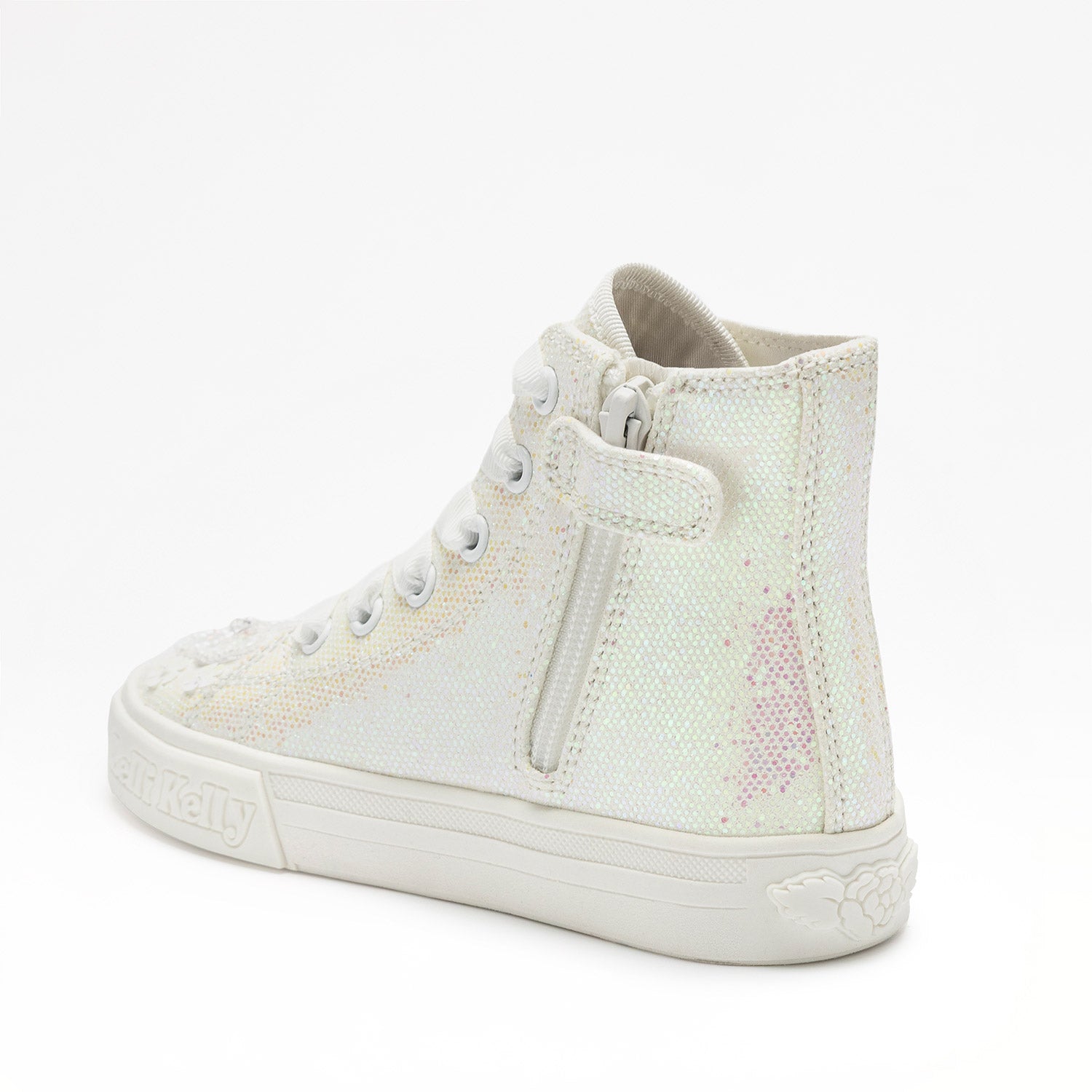 SS26 Lelli Kelly White Butterfly Floral Hi Tops