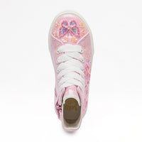 SS26 Lelli Kelly Pink & White Butterfly Floral Hi Tops