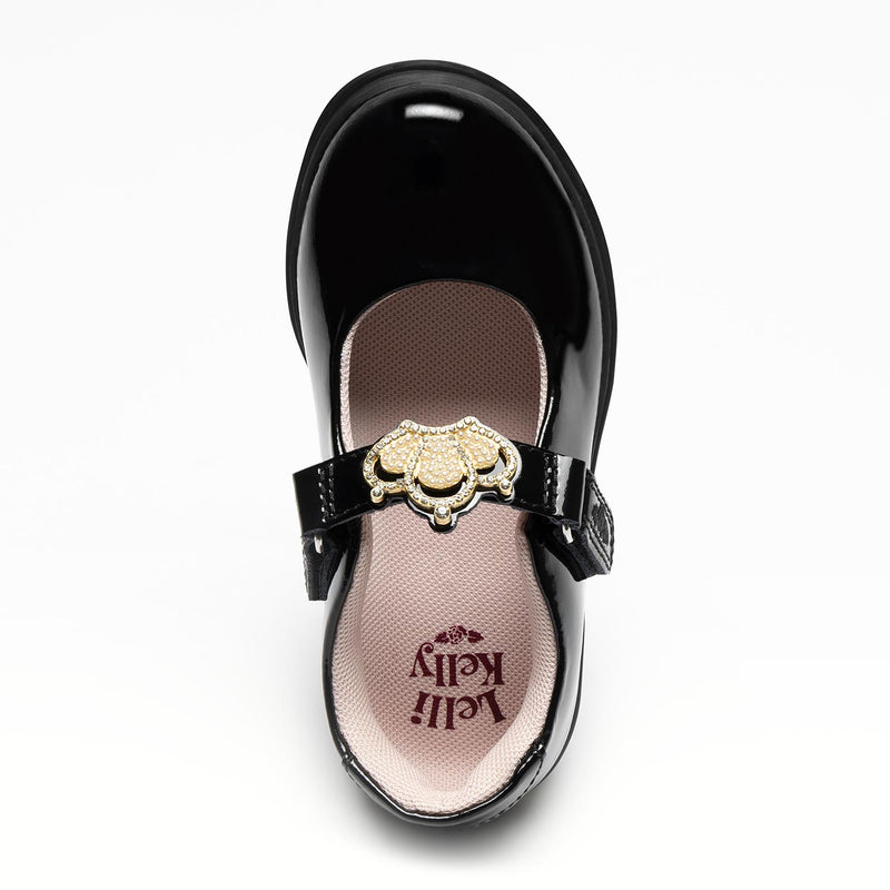 AW25 Lelli Kelly VICTORIA Black Patent Leather School Shoes