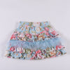 SS24 Daga White & Blue Floral Frill Tulle Skirt Set
