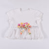 SS24 Daga Green & White Floral Bouquet Tulle Short Set