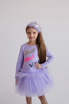 Daga Purple Pink & Silver 'Wow! Wow! Wow!' Sequin Tulle Dress