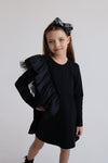 AW24 Daga Black Tulle Frill Dress