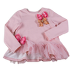 Daga Pink & Gold Paper Clip Bow Tulle Legging Set