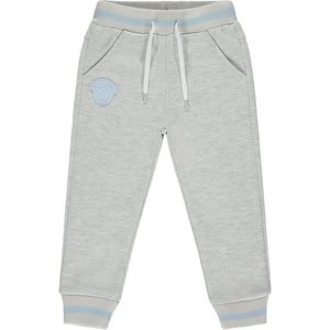 AW23 Mitch & Son NINO Sky Blue Grey & White Striped Knitted Polo & Trousers Set