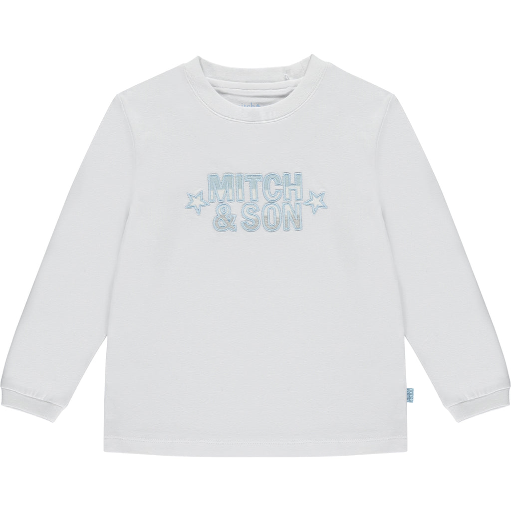 AW23 Mitch & Son NIGEL White Blue & Grey Star Logo T-Shirt