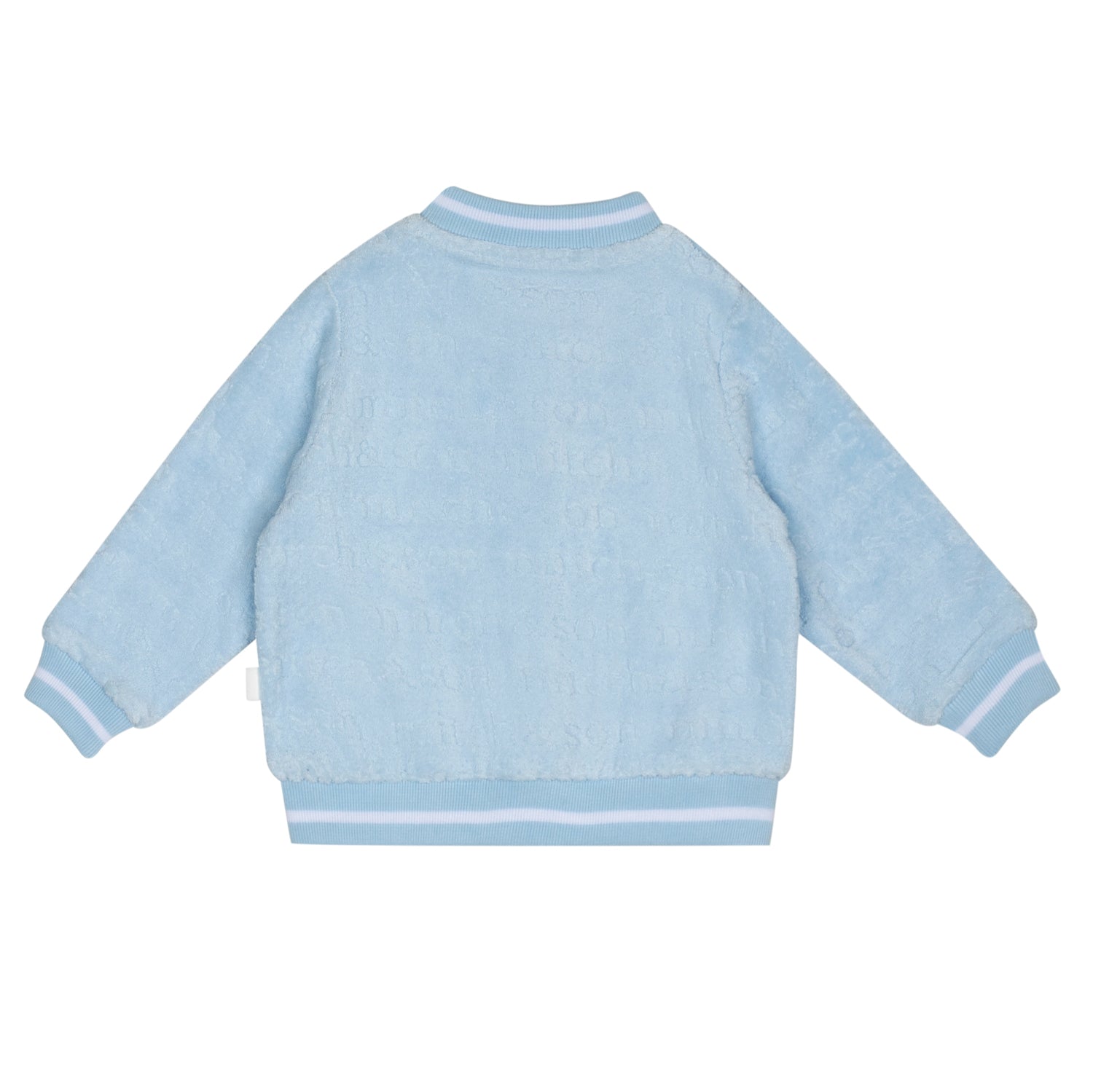 Mitch & Son Mini SEBASTIAN Sky Blue Terry Towelling Sweatshirt & Short 3 Piece Set