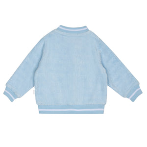 SS24 Mitch & Son Mini SEBASTIAN Sky Blue Terry Towelling Sweatshirt & Short 3 Piece Set