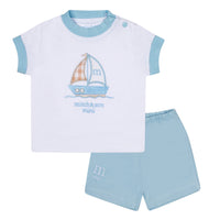 Mitch & Son Mini SUTTON Bright White Boat Short Set