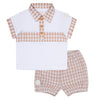 SS24 Mitch & Son Mini SAMUEL Bright White Polo Short Set