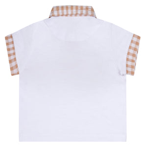 SS24 Mitch & Son Mini SAMUEL Bright White Polo Short Set