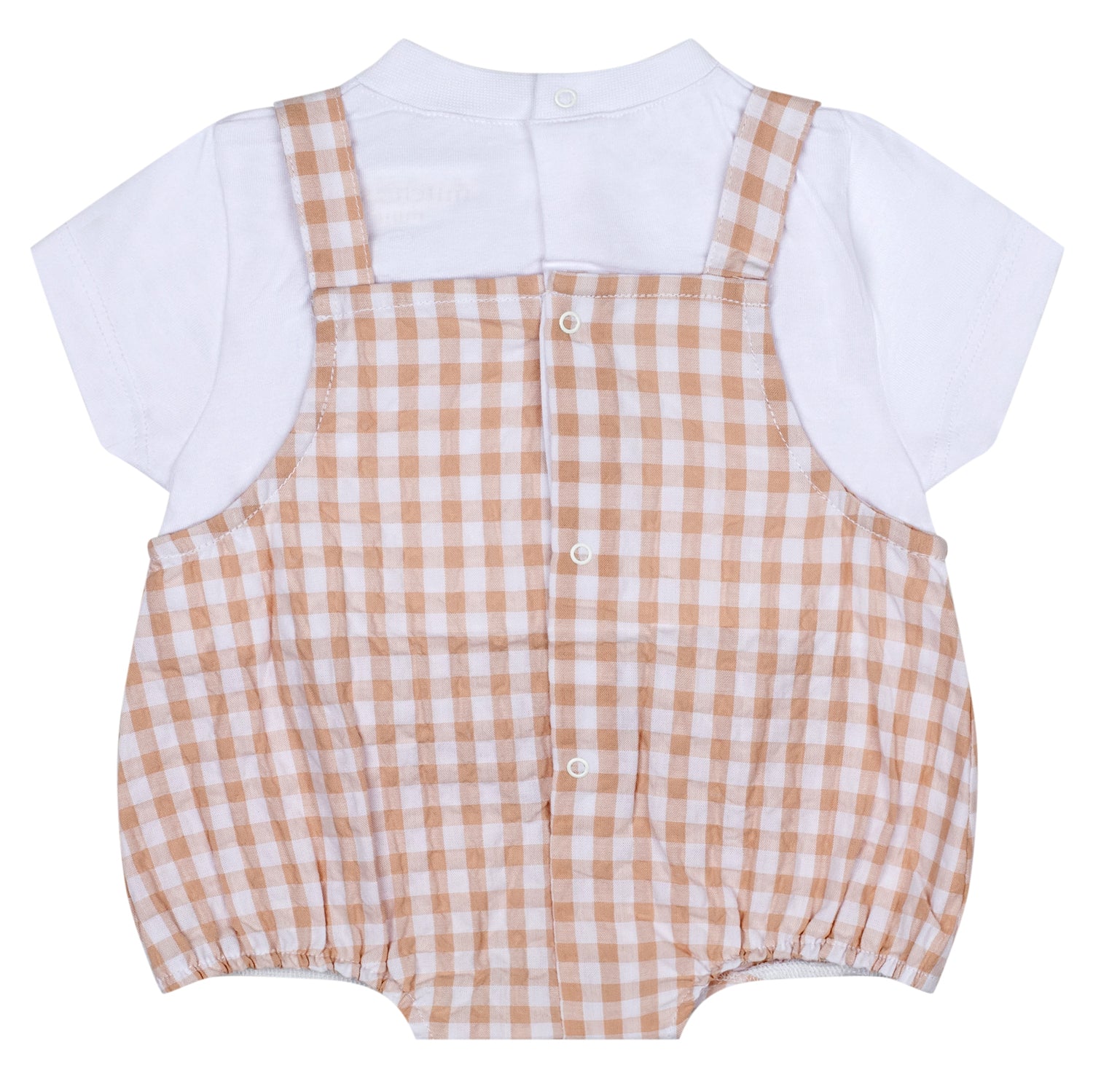 Mitch & Son Mini SLOAN Sand Check Romper
