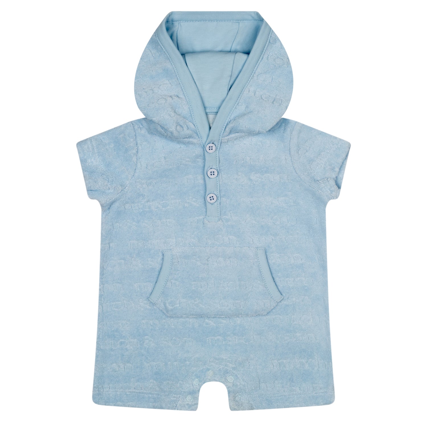Mitch & Son Mini SANTIAGO Sky Blue Terry Towelling Romper