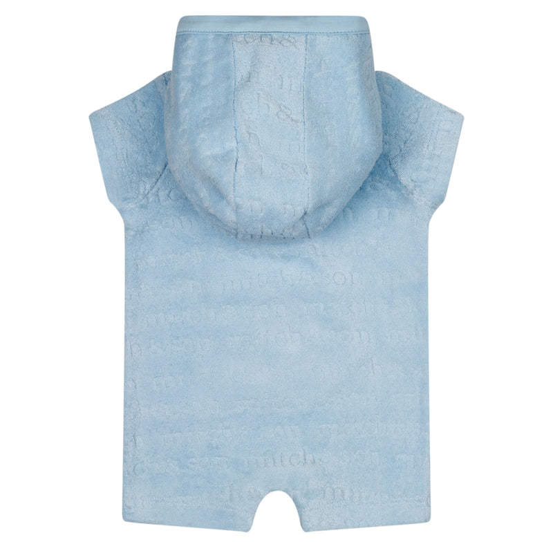 Mitch & Son Mini SANTIAGO Sky Blue Terry Towelling Romper