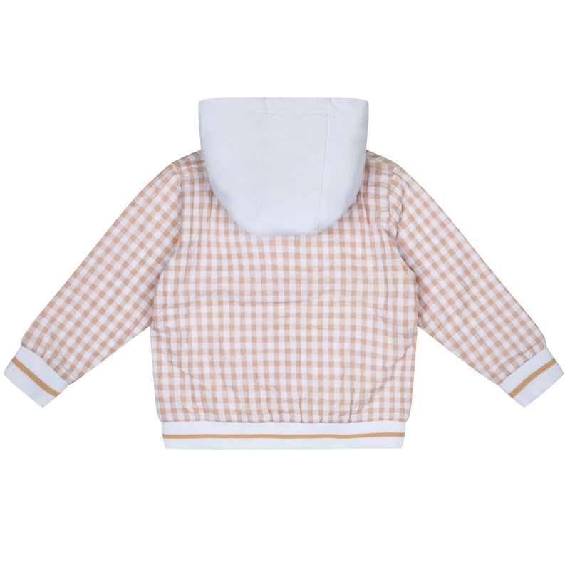 Mitch & Son TIMMY Sand Gingham Hooded Jacket
