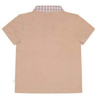 Mitch & Son TATE Sand Gingham Polo Short Set