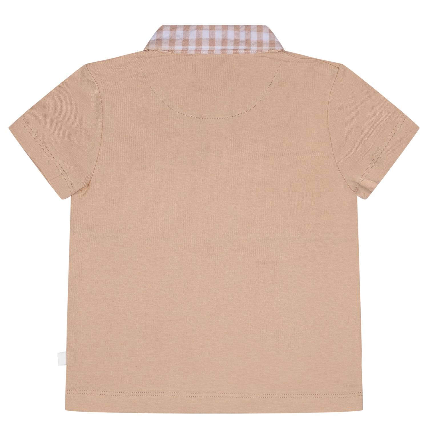 Mitch & Son TATE Sand Gingham Polo Short Set