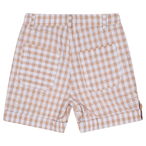 SS24 Mitch & Son TATE Sand Gingham Polo Short Set