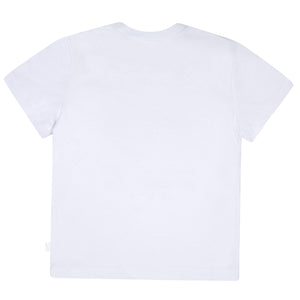 SS24 Mitch & Son THOM & TOLAND Bright White & Sky Blue Terry 'M' Logo T-Shirt & Badge Sweat Short Set