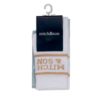 Mitch & Son TAMIR Pale Blue & Bright White 2 Pack of Socks