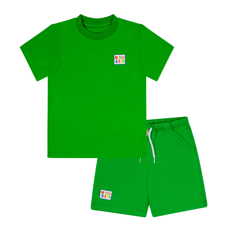 SS24 Mitch & Son VERGE Green Badge Detail Short Set