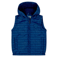 Mitch & Son Junior WEX Blue Navy Logo Print Gilet