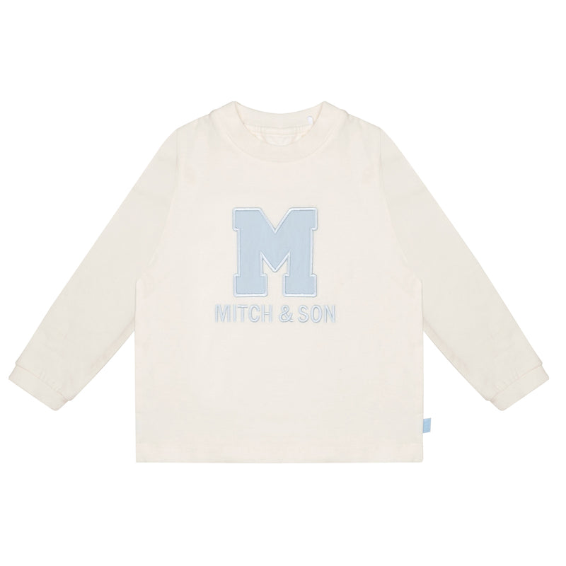 Mitch & Son ALBIE & ASHER Pale Blue Logo Zipper Three Piece Hoody Tracksuit
