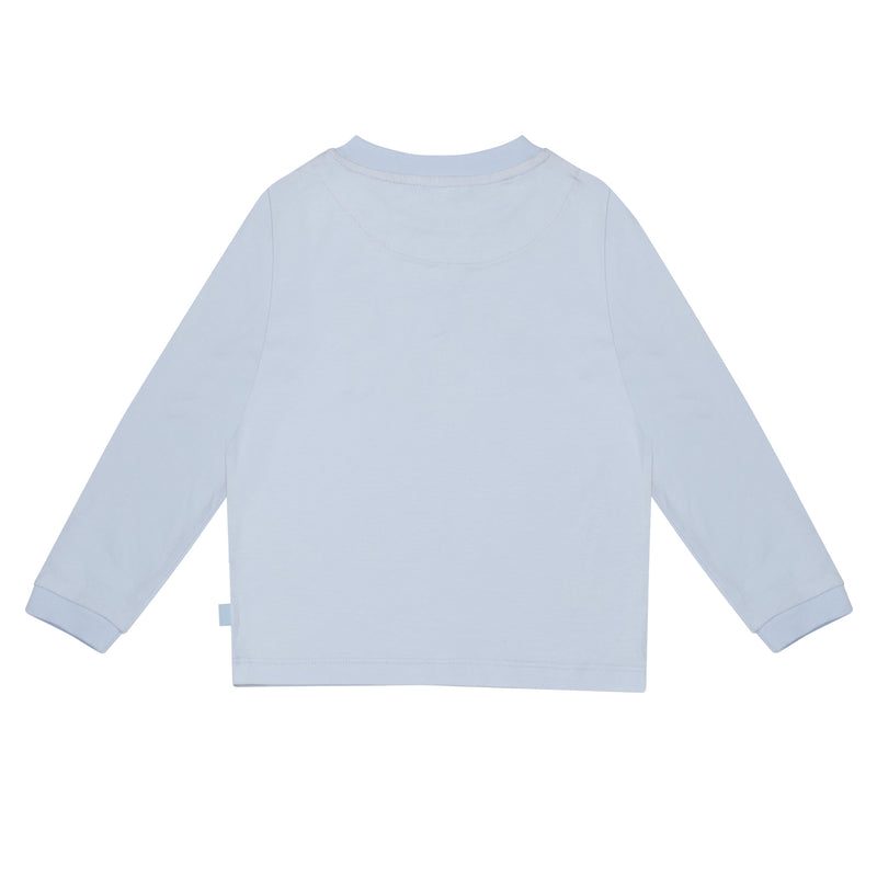 Mitch & Son ANT Pale Blue Logo Long Sleeve Top