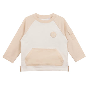 AW24 Mitch & Son AXEL & ANTON Beige & White Logo Top & Cargo Trouser Set