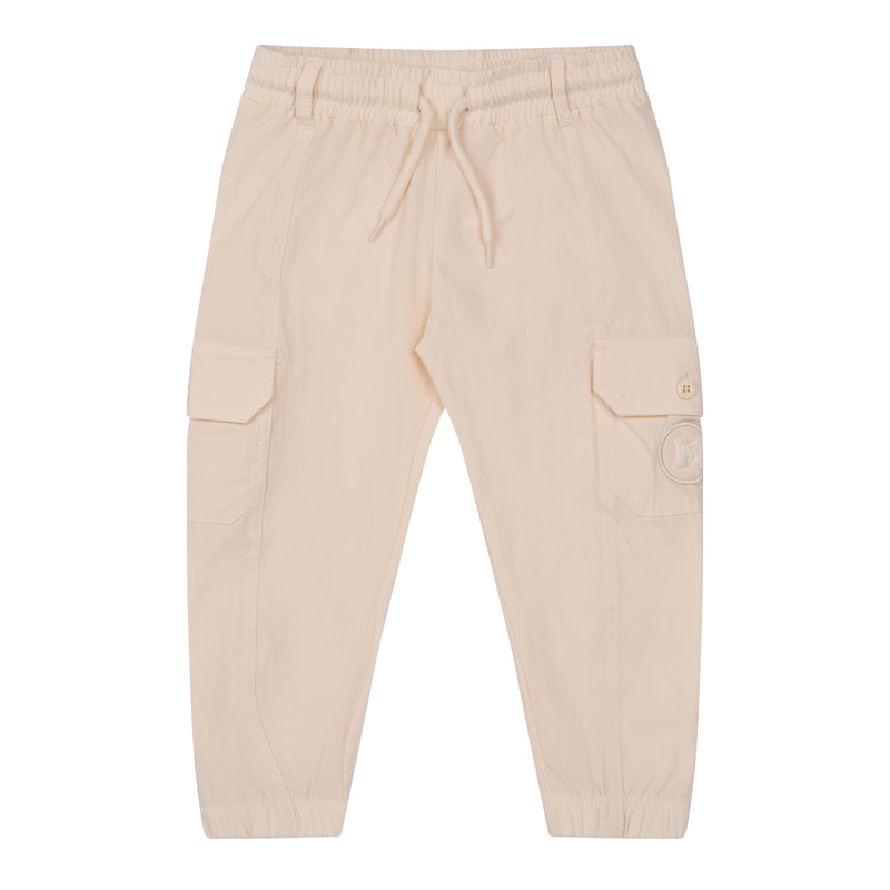 Mitch & Son AXEL & ANTON Beige & White Logo Top & Cargo Trouser Set