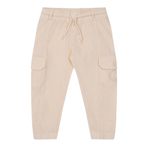 AW24 Mitch & Son AXEL & ANTON Beige & White Logo Top & Cargo Trouser Set