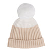 AW24 Mitch & Son ALLY Beige Logo Knitted Pom Pom Hat