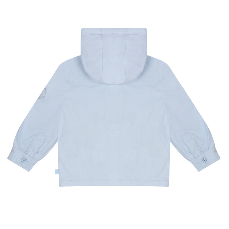 Mitch & Son BILLY Pale Blue Twill Hooded Shacket