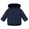 Mitch & Son BARRY Navy Blue Faux Fur Padded Jacket
