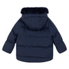 Mitch & Son BARRY Navy Blue Faux Fur Padded Jacket