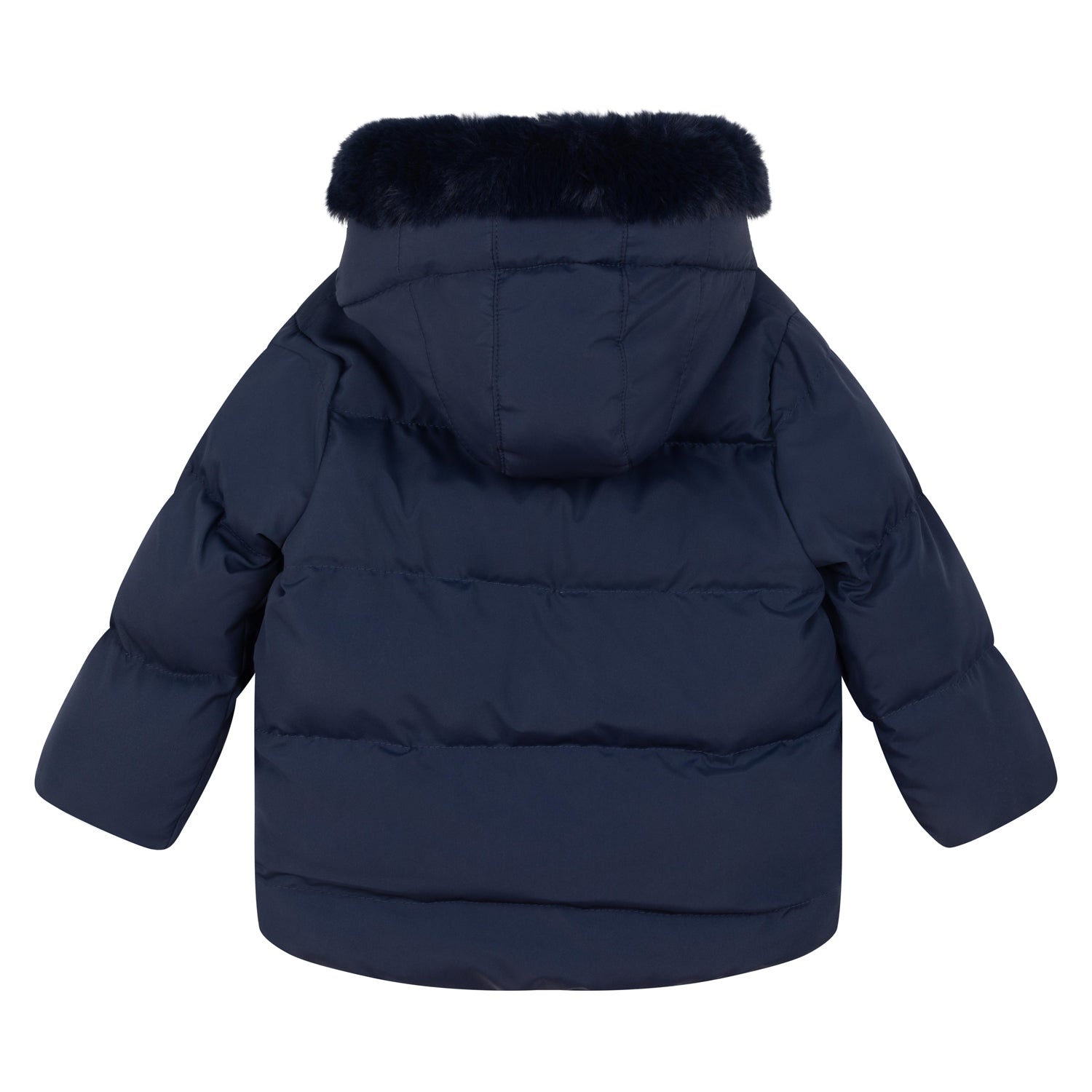 Mitch & Son BARRY Navy Blue Faux Fur Padded Jacket