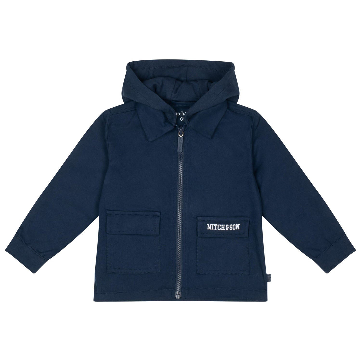 Mitch & Son BILLY Navy Blue Twill Hooded Shacket