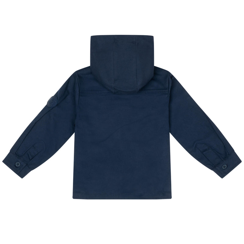 Mitch & Son BILLY Navy Blue Twill Hooded Shacket