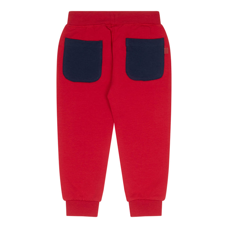 Mitch & Son BRIAN Red & Navy Logo Colour Block Tracksuit