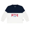 Mitch & Son BRUCE & BRADLEY Navy Blue & White Logo Colour Block Jumper & Cargo Trouser Set