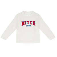 Mitch & Son BRODY & BYRON Navy Blue & White Long Sleeve Top & Twill Trouser Set