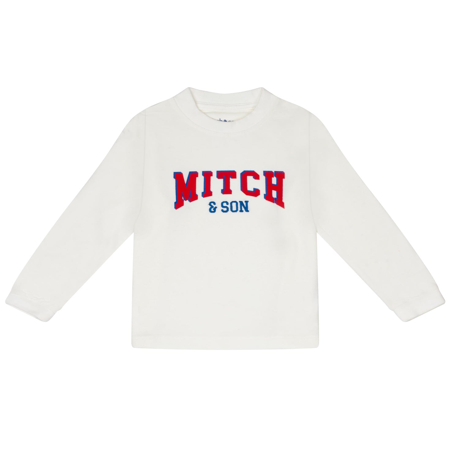 Mitch & Son BRODY & BYRON Navy Blue & White Long Sleeve Top & Twill Trouser Set