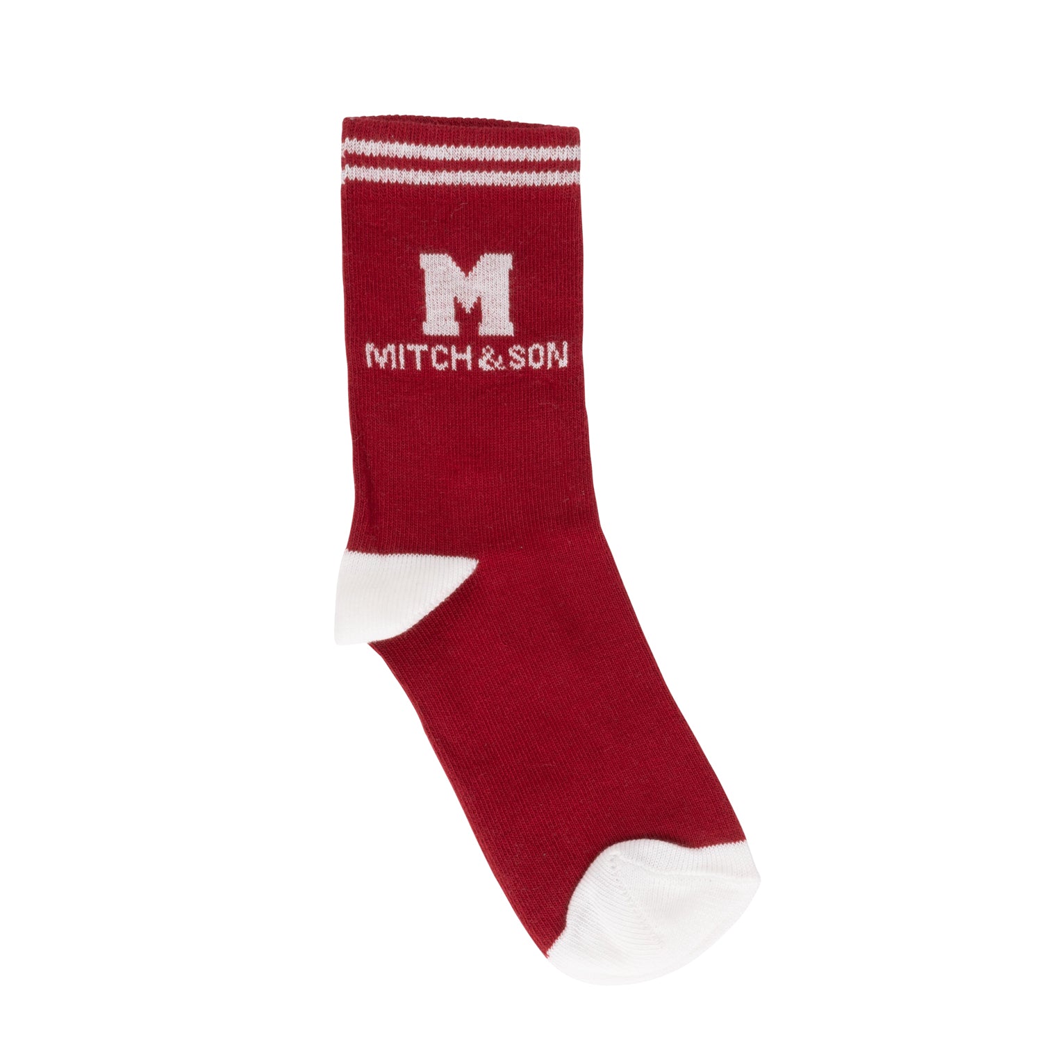 Mitch & Son BENNET Red & Navy Blue Logo Two Pack Of Socks