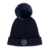Mitch & Son BROOKS Navy Blue Logo Knitted Pom Pom Hat